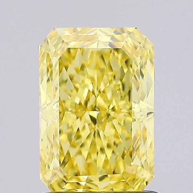 1.18ct Radiant Lab Grown Diamond (Colour Fancy Vivid Yellow, Clarity VS1, IGI Certified)