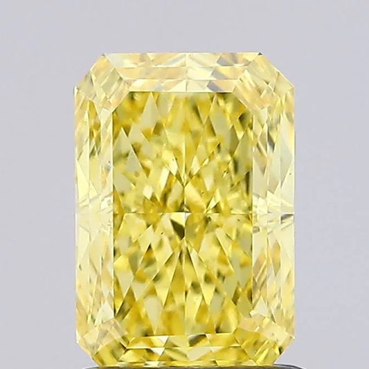 1.18ct Radiant Lab Grown Diamond (Colour Fancy Vivid Yellow, Clarity VS1, IGI Certified)