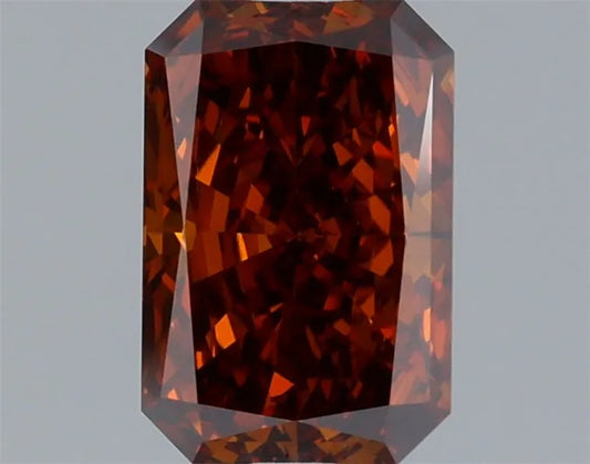 1.19ct Radiant Lab Grown Diamond (Colour Fancy Deep Brownish Orange, Clarity VS1, IGI Certified)