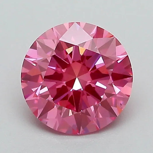1.20ct Round Lab Grown Diamond (Colour Fancy Vivid Pink, Clarity VS1, Cut ID, IGI Certified)