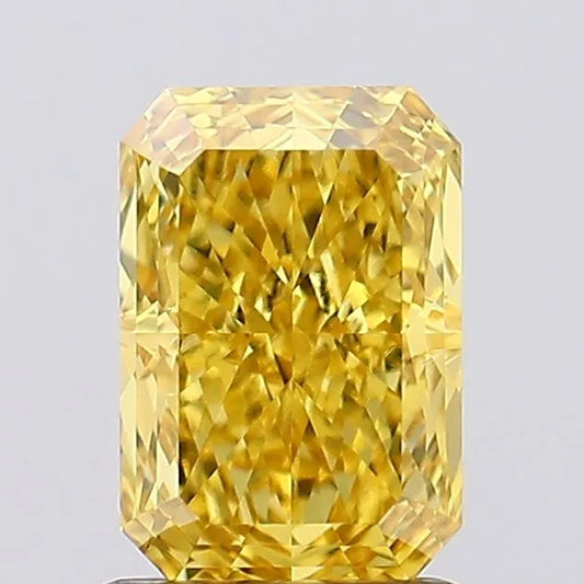 1.32ct Radiant Lab Grown Diamond (Colour Fancy Vivid Yellow, Clarity VVS2, IGI Certified)