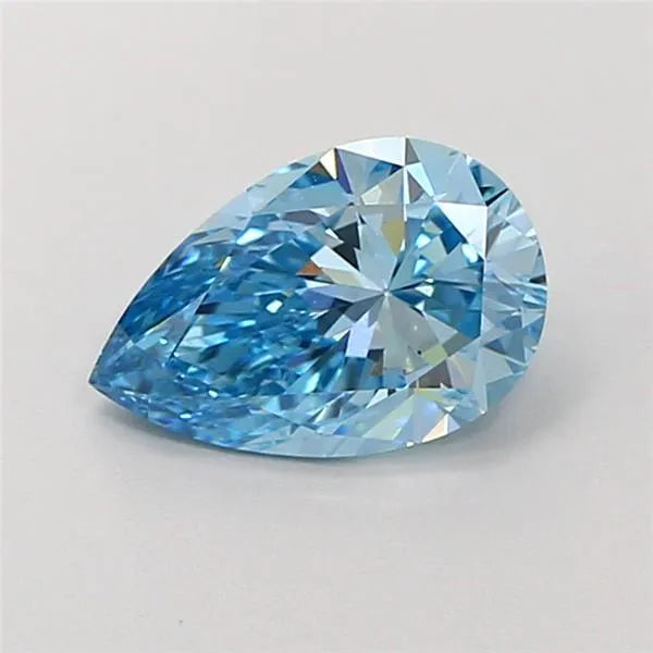 1.43ct Pear Lab Grown Diamond (Colour Fancy Vivid Blue, Clarity VS1, IGI Certified)