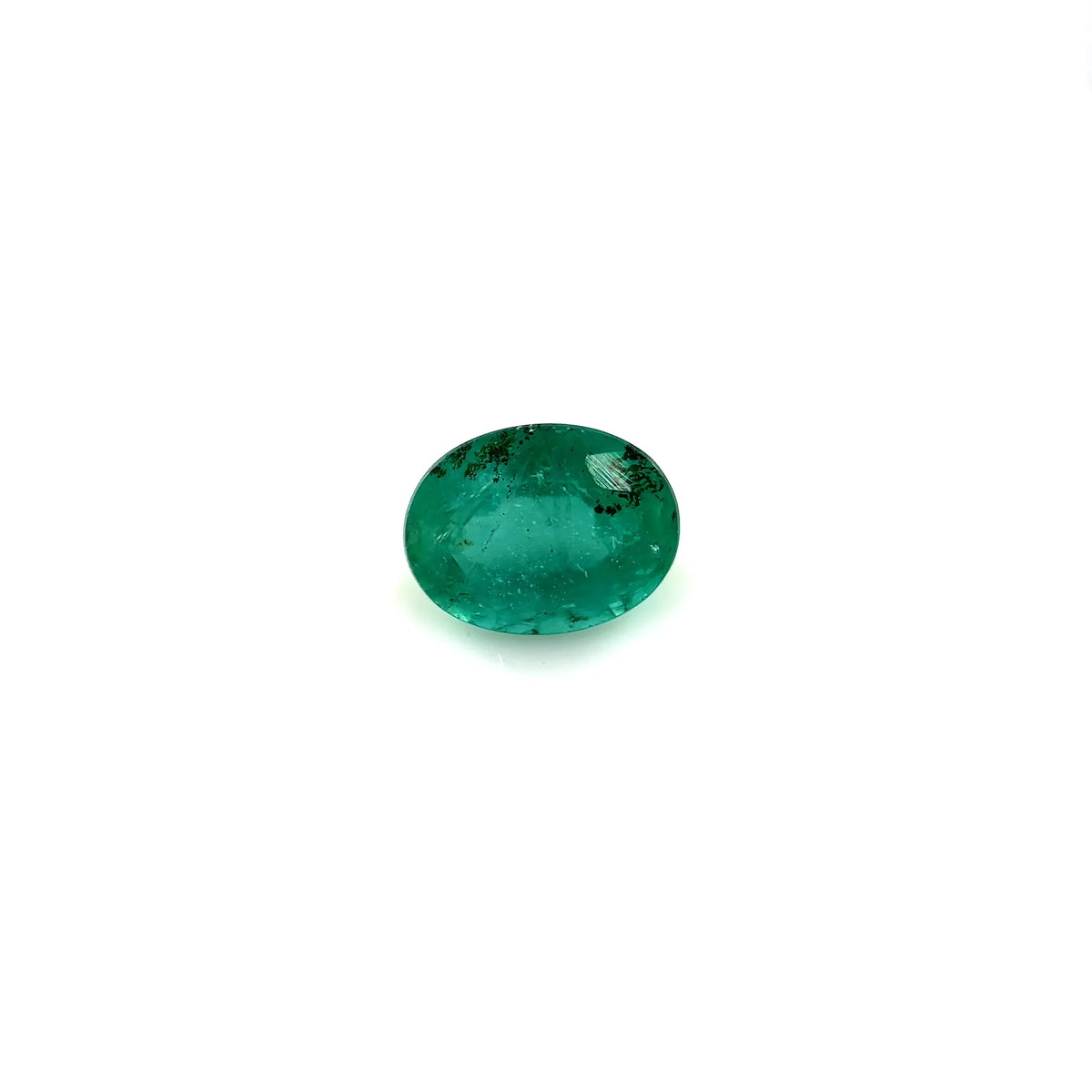 1.50ct Oval Natural Emerald (Colour Green, Clarity Slightly Included, Cut Faceted)