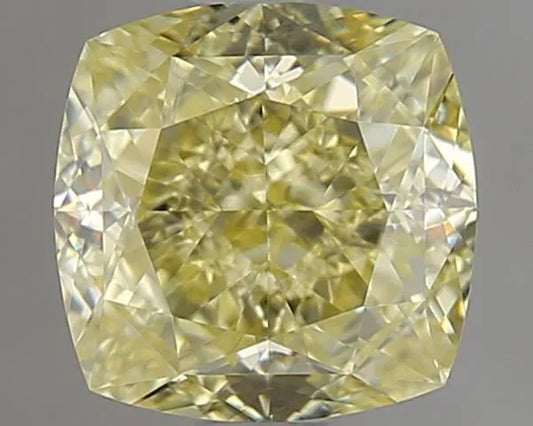 1.51ct Cushion brilliant Natural Diamond (Colour Fancy Yellow, Clarity VVS2, GIA Certified)