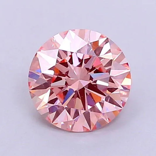 1.52ct Round Lab Grown Diamond (Colour Fancy Intense Pink, Clarity VS2, Cut ID, IGI Certified)