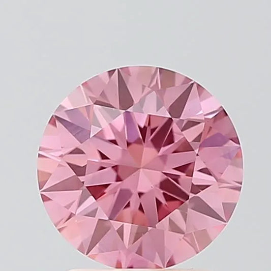 1.62ct Round Lab Grown Diamond (Colour Fancy Vivid Pink, Clarity VS1, Cut ID, IGI Certified)