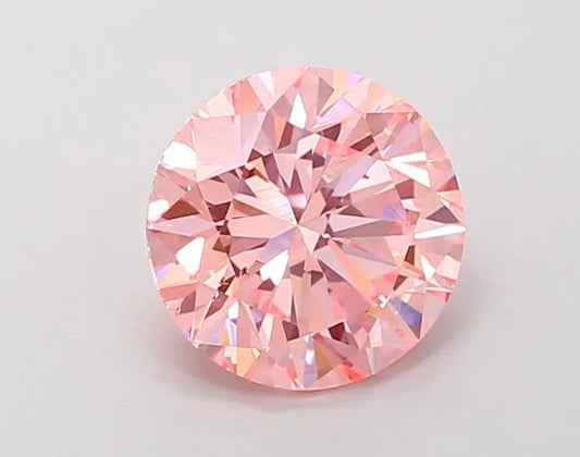 1.72ct Round Lab Grown Diamond (Colour Fancy Vivid Pink, Clarity SI1, Cut EX, IGI Certified)