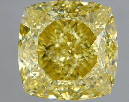 1.73ct Cushion brilliant Natural Diamond (Colour Fancy Yellow, Clarity VS1, GIA Certified)