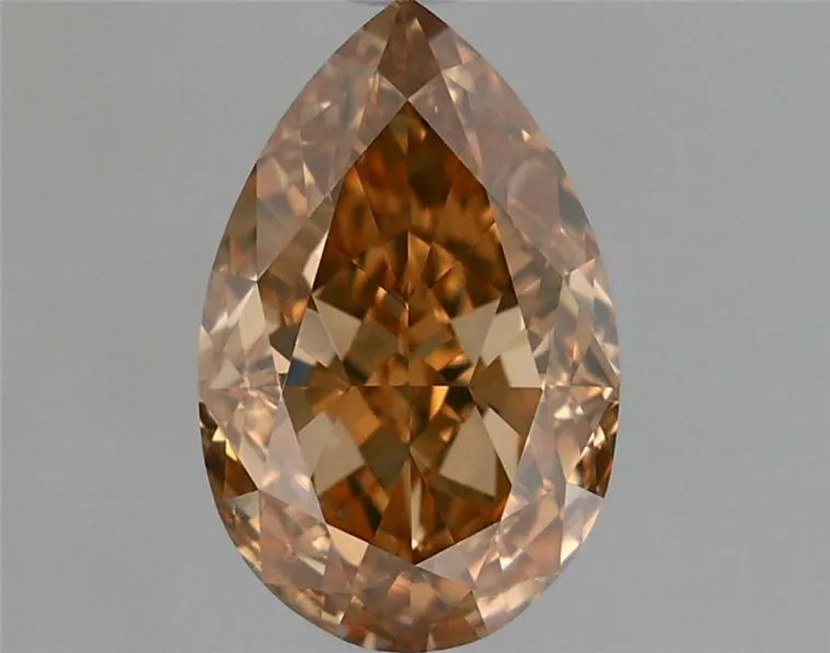 1.73ct Pear Natural Diamond (Colour Fancy Orange, Clarity VS1, GIA Certified)