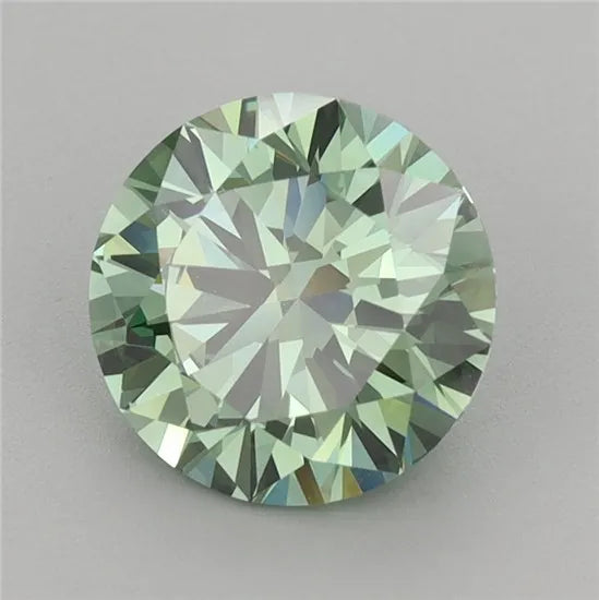 1.97ct Round Lab Grown Diamond (Colour Fancy Vivid Green, Clarity VVS1, Cut EX, IGI Certified)