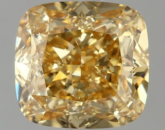 1.98ct Cushion modified Lab Grown Diamond (Colour Fancy Intense Yellow, Clarity VS1, IGI Certified)