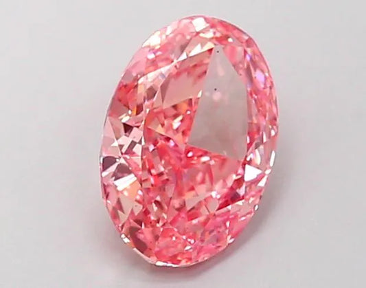 1.54ct Oval Lab Grown Diamond (Colour Fancy Vivid Pink, Clarity VS2, IGI Certified)