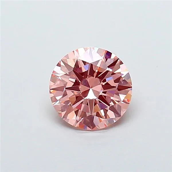 2.00ct Round Lab Grown Diamond (Colour Fancy Intense Pink, Clarity VS1, Cut EX, IGI Certified)