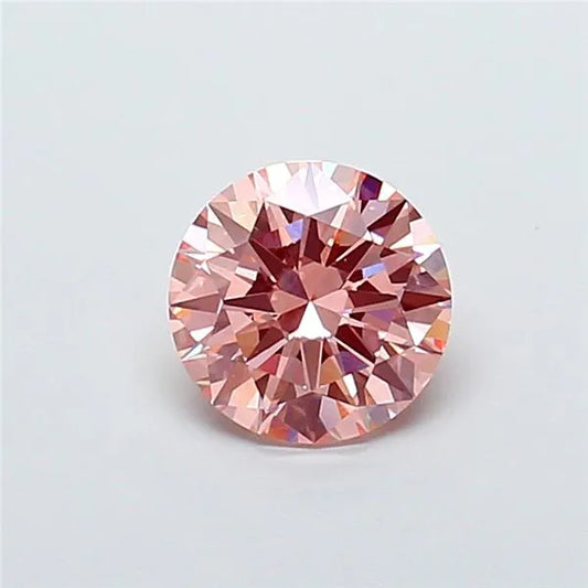 2.00ct Round Lab Grown Diamond (Colour Fancy Intense Pink, Clarity VS1, Cut EX, IGI Certified)