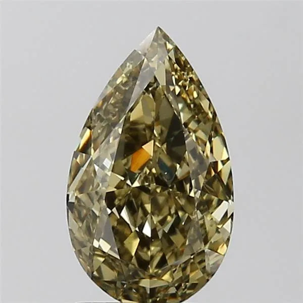 2.02ct Pear Natural Diamond (Colour Fancy Dark Yellow, Clarity VS1, GIA Certified)