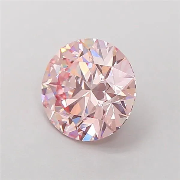 2.02ct Round Lab Grown Diamond (Colour Fancy Pink, Clarity VVS2, Cut ID, IGI Certified)