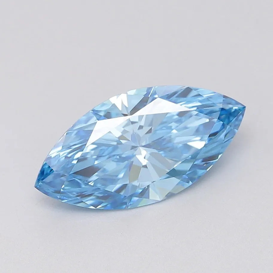 2.04ct Marquise Lab Grown Diamond (Colour Fancy Vivid Blue, Clarity VVS2, IGI Certified)