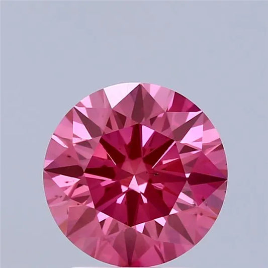 2.05ct Round Lab Grown Diamond (Colour Fancy Vivid Pink, Clarity VS2, Cut ID, IGI Certified)