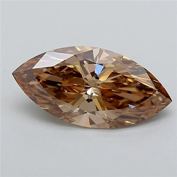 2.10ct Marquise Lab Grown Diamond (Colour Fancy Light Brown, Clarity VS1, IGI Certified)