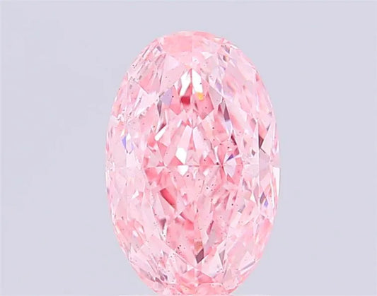 2.15ct Oval Lab Grown Diamond (Colour Fancy Vivid Pink, Clarity SI1, IGI Certified)