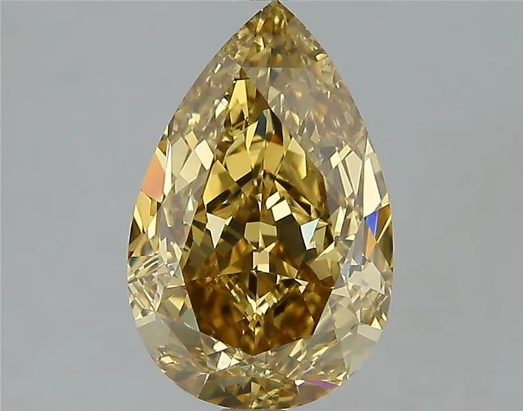 2.32ct Pear Natural Diamond (Colour Fancy Brownish Yellow, Clarity VVS1, GIA Certified)