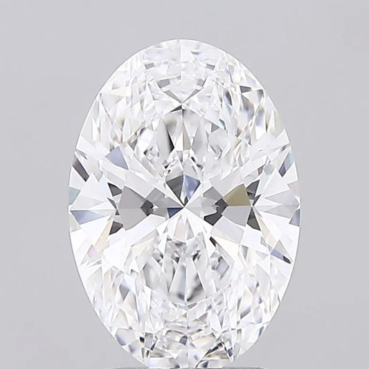2.40ct Oval Lab Grown Diamond (Colour D, Clarity FL, Cut EX, IGI Certified)