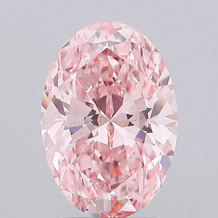 2.53ct Oval Lab Grown Diamond (Colour Fancy Vivid Pink, Clarity VS2, IGI Certified)