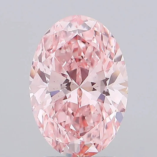 2.53ct Oval Lab Grown Diamond (Colour Fancy Vivid Pink, Clarity VS2, IGI Certified)