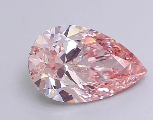 2.62ct Pear Lab Grown Diamond (Colour Fancy Pink, Clarity VS1, IGI Certified)
