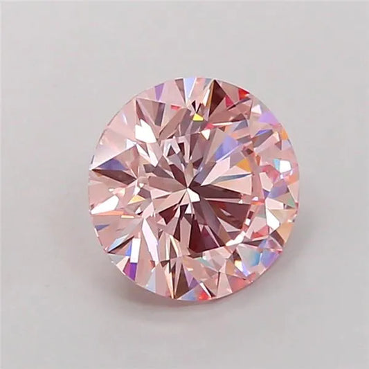 2.75ct Round Lab Grown Diamond (Colour Fancy Pink, Clarity VS1, Cut ID, IGI Certified)