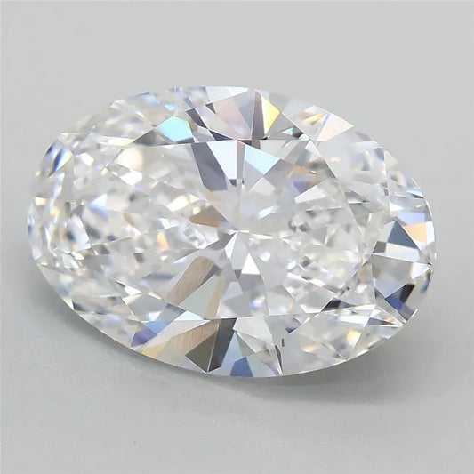 3.00ct Oval Lab Grown Diamond (Colour D, Clarity VVS2, IGI Certified)