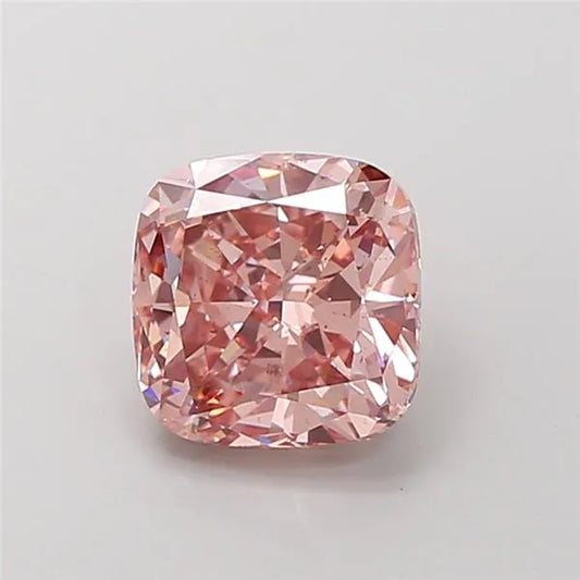 3.01ct Cushion modified Lab Grown Diamond (Colour Fancy Intense Pink, Clarity SI1, IGI Certified)