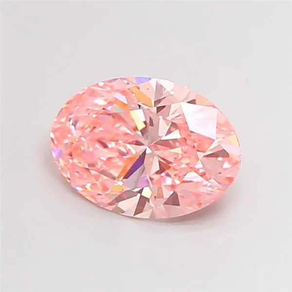 3.02ct Oval Lab Grown Diamond (Colour Fancy Vivid Pink, Clarity VS2, IGI Certified)