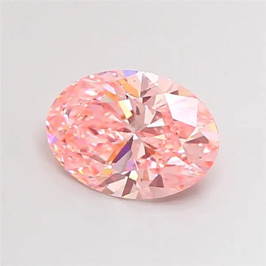 3.02ct Oval Lab Grown Diamond (Colour Fancy Vivid Pink, Clarity VS2, IGI Certified)
