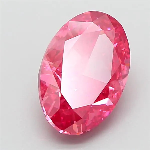 3.02ct Oval Lab Grown Diamond (Colour Fancy Vivid Pink, Clarity VVS2, IGI Certified)