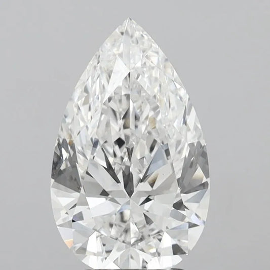 3.04ct Pear Lab Grown Diamond (Colour E, Clarity VVS2, IGI Certified)