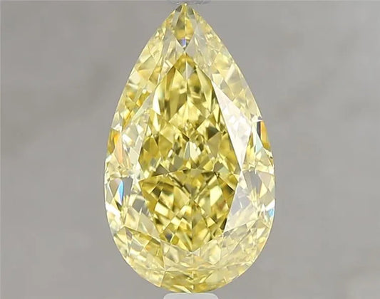3.06ct Pear Natural Diamond (Colour Fancy Intense Yellow, Clarity IF, GIA Certified)