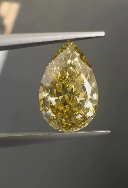 3.60ct Pear Natural Diamond (Colour Fancy Deep Brownish Yellow, Clarity VVS1, GIA Certified)