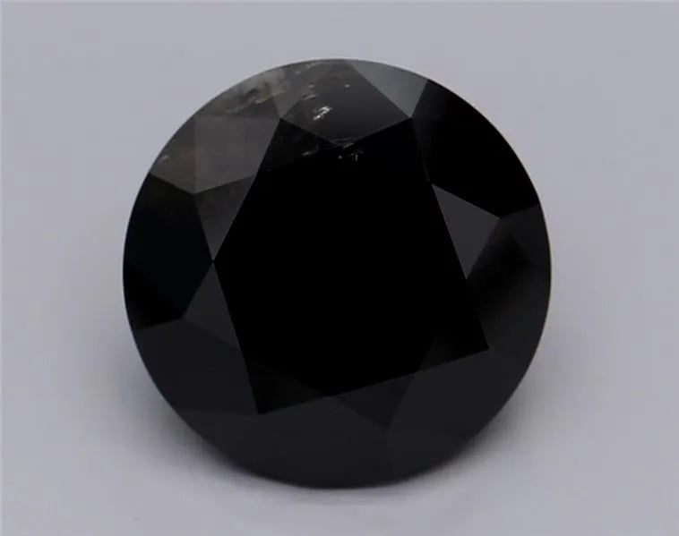 3.68ct Round Natural Diamond (Colour Fancy Black, Clarity VVS2, Cut EX, GIA Certified)