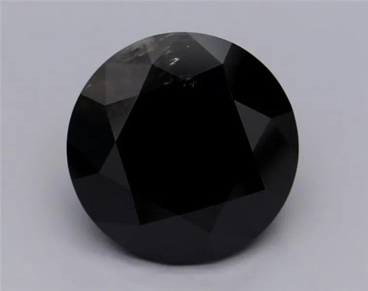 3.68ct Round Natural Diamond (Colour Fancy Black, Clarity VVS2, Cut EX, GIA Certified)