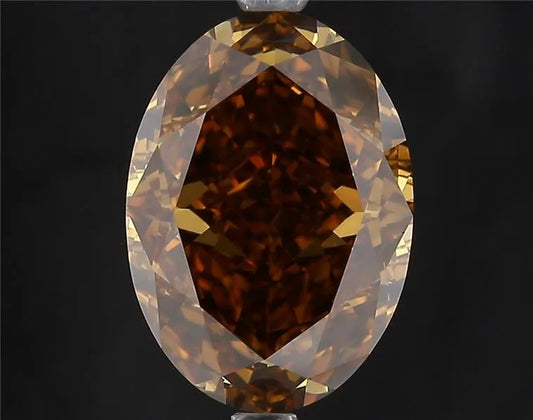 3.83ct Oval Natural Diamond (Colour Fancy Deep Orange, Clarity VVS1, GIA Certified)