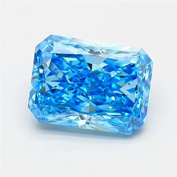 4.01ct Radiant Lab Grown Diamond (Colour Fancy Vivid Blue, Clarity VVS1, IGI Certified)