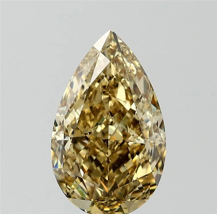 4.04ct Pear Natural Diamond (Colour Fancy Brownish Yellow, Clarity VVS1, GIA Certified)