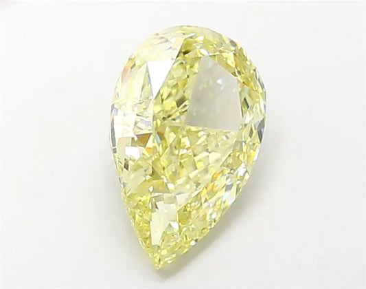 4.06ct Pear Natural Diamond (Colour Fancy Yellow, Clarity VVS1, GIA Certified)