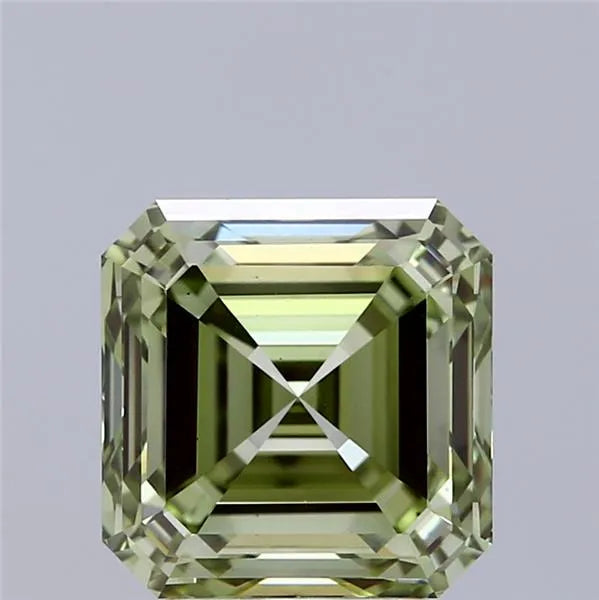 4.18ct Square emerald Lab Grown Diamond (Colour Fancy Vivid Green, Clarity VS2, IGI Certified)