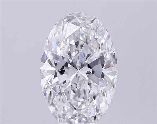 5.00ct Oval Lab Grown Diamond (Colour E, Clarity VS2, IGI Certified)