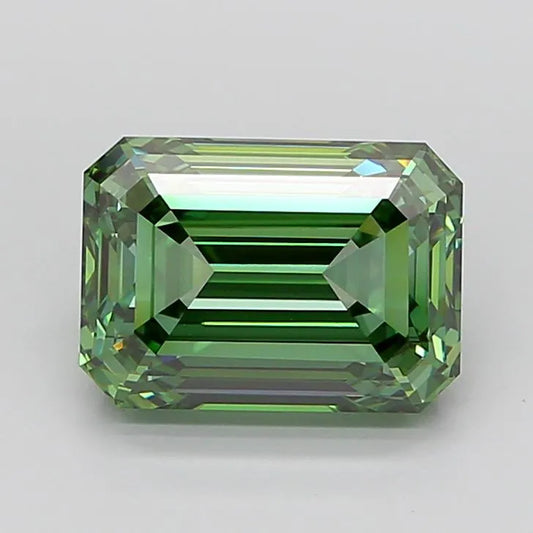 6.03ct Emerald Lab Grown Diamond (Colour Fancy Vivid Green, Clarity VVS2, IGI Certified)