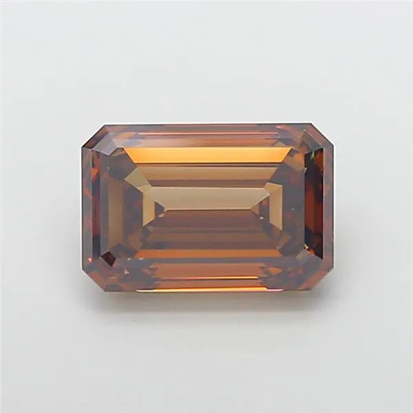 6.05ct Emerald Lab Grown Diamond (Colour Fancy Brown, Clarity VS1, IGI Certified)