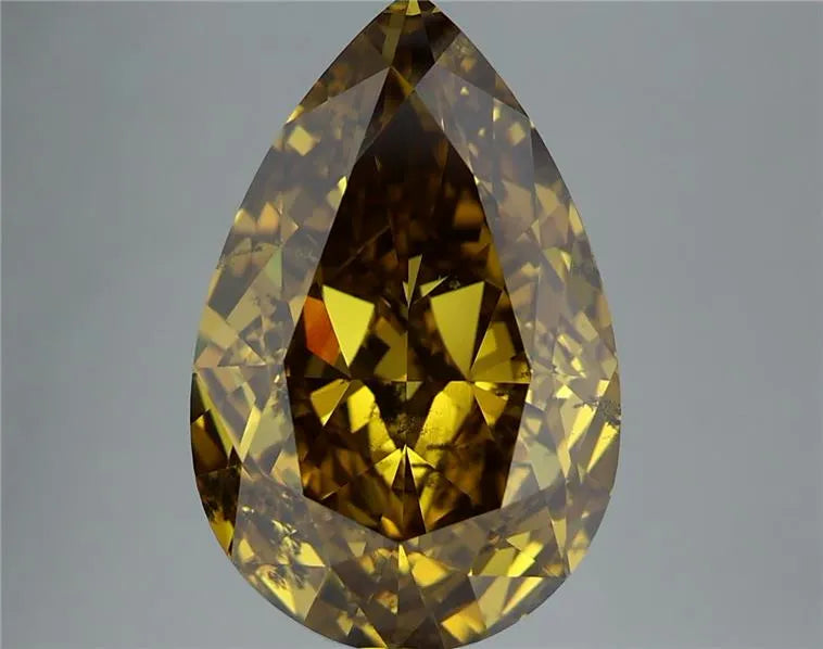 6.11ct Pear Natural Diamond (Colour Fancy Deep Yellow, Clarity SI2, GIA Certified)
