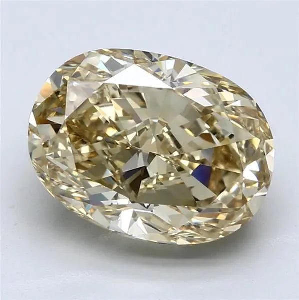 6.57ct Oval Natural Diamond (Colour Fancy Brownish Yellow, Clarity VS1, GIA Certified)